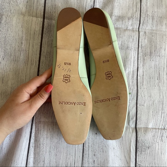 Enzo Angiolini pastel green bow tie mules - Picture 5 of 10